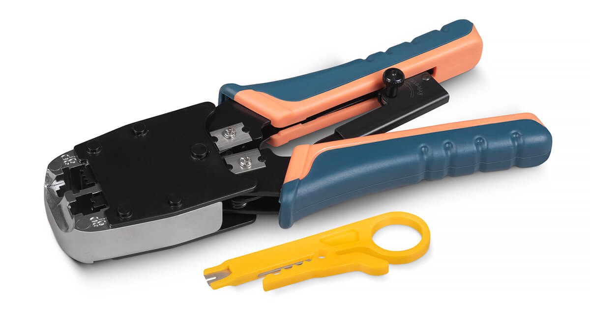 Инструмент обжимной Maxicord HT-500R для RJ-45(8р8с), RJ-11/12 (6р6с, 6р4с, 6р2с), профессиональный, с храповым механизмом