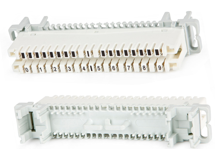 Плинт Sembanx 2/10 с нормально замкнутыми контактами SMB-TM-012-BP-09 LSA-PROFIL, маркировка 0…9 